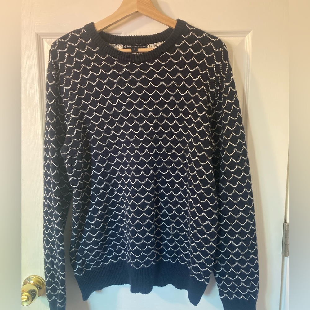 Navy wave sweater size medium from Kiel James Patrick.